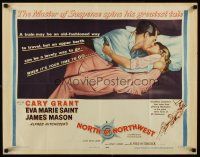 2g065 NORTH BY NORTHWEST 1/2sh '59 Cary Grant kissing Eva Marie Saint in upper berth, Hitchcock!