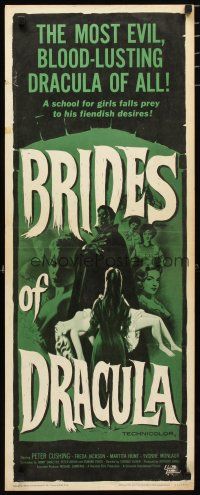 2g039 BRIDES OF DRACULA insert '60 Terence Fisher, Hammer, great vampire art by Joseph Smith!