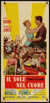 2g191 APRIL LOVE Italian locandina '58 different romantic images of Pat Boone & Shirley Jones!