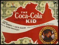 2g243 COCA-COLA KID export Polish 19x27 '85 Eric Roberts, cool art of Australia w/famous soda logo!