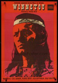 2g245 DESPERADO TRAIL Polish 23x33 R76 Winnetou - 3 Teil, Rapnicki art of American Indian!