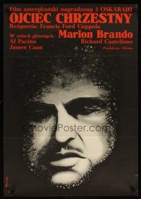 2g248 GODFATHER Polish 23x33 '73 Coppola classic, different art of Marlon Brando by Ruminski!