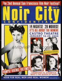 2g027 NOIR CITY CONFIDENTIAL special 18x24 '04 Crawford vs. Stanwyck, vamps & victims!