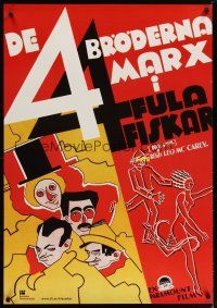 2g114 DUCK SOUP Swedish R00 The Four Marx Brothers, Groucho, Harpo, Chico & Zeppo, different art!