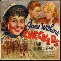 2h164 CHECKERS 6sh '38 cool horse racing stone litho, Jane Withers, Stuart Erwin, Una Merkel!