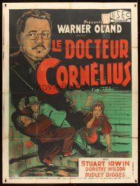 2h113 BEFORE DAWN French 1p R30s TM art of Warner Oland as Dr. Cornelius & of men fighting by lady!