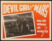 2h058 DEVIL GIRL FROM MARS Canadian LC '55 top stars stare at female alien Patricia Laffan!