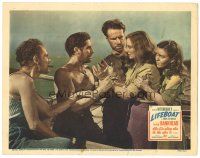 2h066 LIFEBOAT LC '43 Alfred Hitchcock, Tallulah Bankhead grabbed by John Hodiak as others watch!