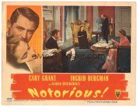 2h070 NOTORIOUS LC #7 '46 Claude Rains & Madame Leopoldine Konstantin have tea w/Ingrid Bergman!