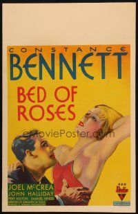 2h129 BED OF ROSES WC '33 art of sexy ex-prostitute Joan Bennett & her poor lover Joel McCrea!