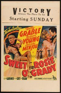 2h156 SWEET ROSIE O'GRADY WC '43 full-length image of sexy Betty Grable & c/u with Robert Young!