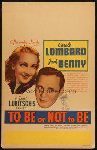 2h158 TO BE OR NOT TO BE WC '42 Carole Lombard, Jack Benny, directed by Ernst Lubitsch!
