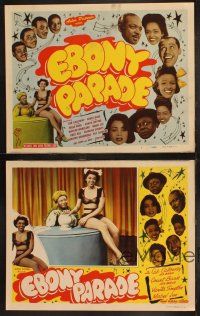 2h081 EBONY PARADE 8 LCs '47 super rare all-black musical with most of the top stars of the day!
