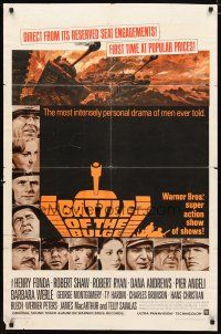 2j068 BATTLE OF THE BULGE 1sh '66 Henry Fonda, Robert Shaw, cool Thurston tank art!