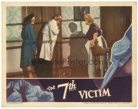 2k263 7th VICTIM LC '43 Tom Conway, Jean Brooks, Isabel Jewell, cool border art of knife!