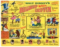 2k070 ADVENTURES OF BULLWHIP GRIFFIN TC '66 Disney, beautiful belles, mountain ox battle, cool art!