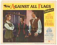2k274 AGAINST ALL FLAGS LC #8 '52 pirate Errol Flynn w/swashbuckling Maureen O'Hara!