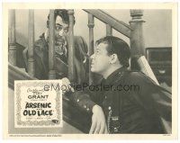 2k289 ARSENIC & OLD LACE LC R58 Cary Grant talks to Jack Carson on stairs, Frank Capra classic!