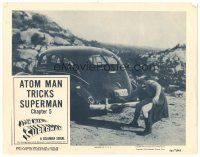 2k291 ATOM MAN VS SUPERMAN chapter 5 LC '50 DC serial, Kirk Alyn in costume pulling car!