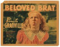 2k086 BELOVED BRAT TC '38 wacky close up of Bonita Granville sticking her tongue out!