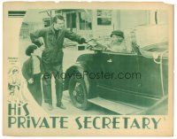 2k022 HIS PRIVATE SECRETARY LC '33 John Wayne in overalls & young boy stand by cool car!