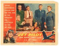 2k024 JET PILOT LC #2 '57 John Wayne stares at Janet Leigh in uniform, Josef von Sternberg