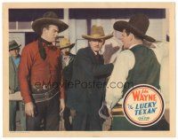 2k027 LUCKY TEXAN LC '34 great full-length image of big cowboy John Wayne staring down bad guy!