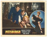 2k042 PITTSBURGH LC #8 R48 Marlene Dietrich w/ Randolph Scott, Thomas Gomez & Frank Craven in forest