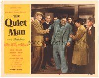 2k043 QUIET MAN LC #2 '51 John Wayne & Victor McLaglen giving the flabby handshake, John Ford