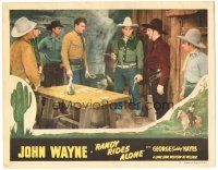 2k044 RANDY RIDES ALONE LC #7 R40s John Wayne & Canutt in tense moment after crooked poker game!