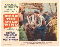 2k046 REAP THE WILD WIND LC #8 R54 John Wayne on ship about to punch huge bald guy!