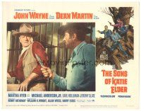 2k053 SONS OF KATIE ELDER LC #5 '65 Dean Martin threatens John Wayne with big knife behind bars!