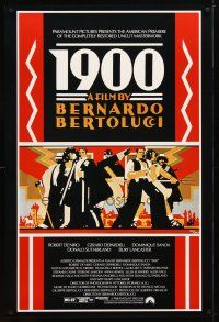 2m008 1900 1sh R91 directed by Bernardo Bertolucci, Robert De Niro, cool Doug Johnson art!