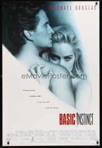 2m074 BASIC INSTINCT 1sh '92 Paul Verhoeven directed, Michael Douglas & sexy Sharon Stone!