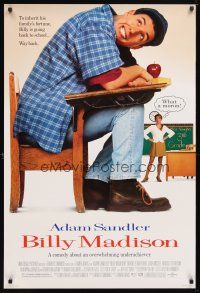 2m103 BILLY MADISON 1sh '95 wacky image of Adam Sandler going back to school!