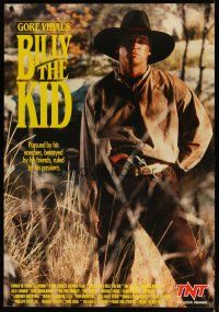 2m104 BILLY THE KID TV 1sh '89 image of cowboy Val Kilmer in the title role!