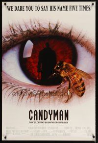 2m131 CANDYMAN 1sh '92 Clive Barker, creepy close-up image of bee in eyeball!