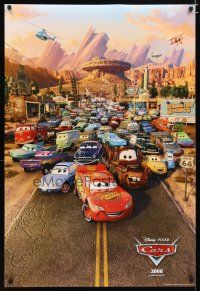 2m136 CARS int'l advance DS 1sh '06 Walt Disney animated automobile racing, cool image of cast!