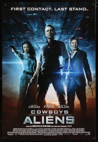 2m168 COWBOYS & ALIENS advance DS 1sh '11 Daniel Craig, Harrison Ford, sexy Olivia Wilde!