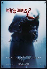 2m182 DARK KNIGHT teaser DS 1sh '08 Heath Ledger as the Joker, why so serious?