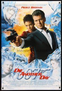 2m205 DIE ANOTHER DAY style C int'l DS 1sh '02 Brosnan as Bond, Halle Berry & sexy Rosamund Pike!