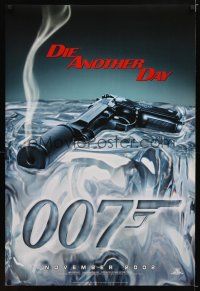 2m206 DIE ANOTHER DAY ice style teaser DS 1sh '02 Pierce Brosnan as James Bond, cool image of gun melting ice