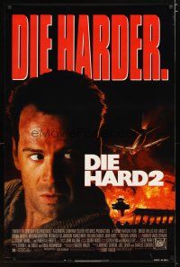 2m207 DIE HARD 2 1sh '90 tough guy Bruce Willis is in the wrong place at the right time!