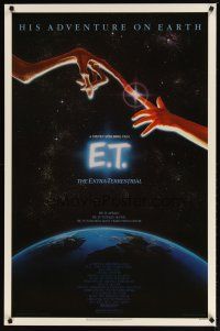 2m223 E.T. THE EXTRA TERRESTRIAL 1sh '82 Drew Barrymore, Steven Spielberg classic, Alvin art!