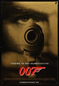 2m318 GOLDENEYE advance DS 1sh '95 Pierce Brosnan as secret agent James Bond 007, cool close-up!