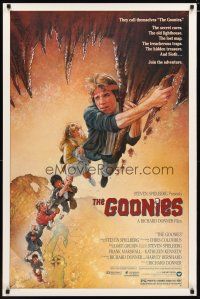 2m323 GOONIES 1sh '85 Josh Brolin, teen adventure classic, Drew Struzan art!