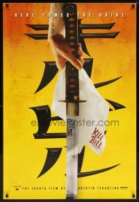 2m413 KILL BILL: VOL. 1 foil teaser DS 1sh '03 Quentin Tarantino, Uma Thurman, cool katana image!