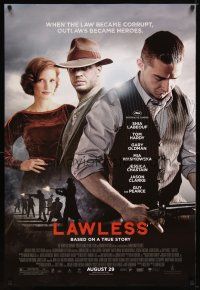 2m426 LAWLESS advance DS 1sh '12 cool image of Shia LaBeouf, Tom Hardy, Jessica Chastain!