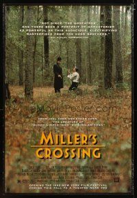 2m496 MILLER'S CROSSING advance 1sh '91 Coen Bros, Gabriel Byrne & John Turturro in forest!