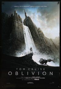 2m541 OBLIVION teaser DS 1sh '13 Morgan Freeman, image of Tom Cruise & waterfall in city!